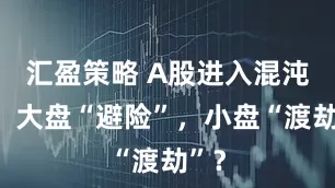 汇盈策略 A股进入混沌期：大盘“避险”，小盘“渡劫”？