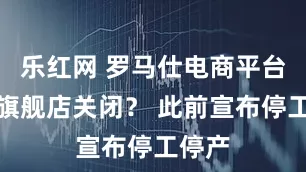 乐红网 罗马仕电商平台官方旗舰店关闭？ 此前宣布停工停产