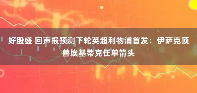 好股盛 回声报预测下轮英超利物浦首发：伊萨克顶替埃基蒂克任单箭头