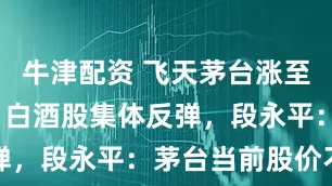 牛津配资 飞天茅台涨至1610元，白酒股集体反弹，段永平：茅台当前股价不贵